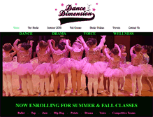 Tablet Screenshot of dancedimensionstudio.com